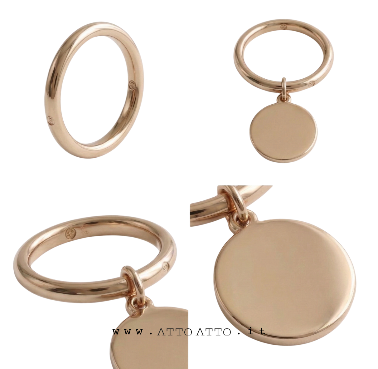 Relief Drop Ring Gold