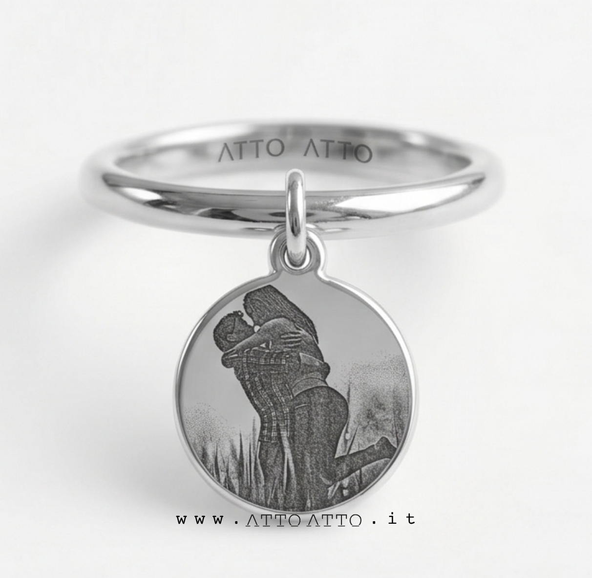 Relief Drop Ring Silver