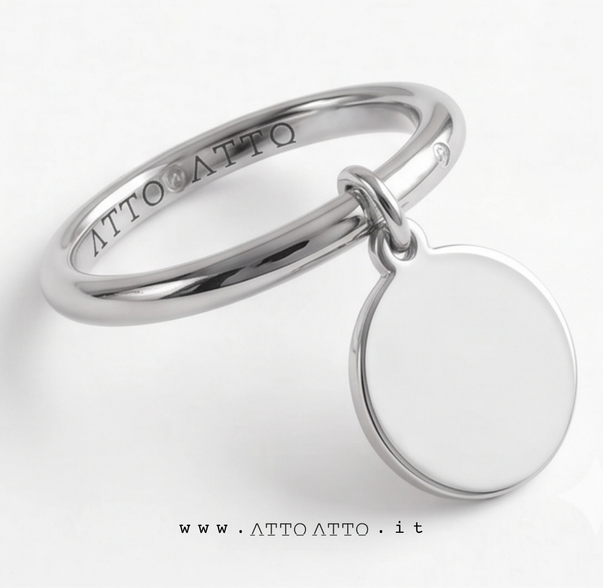 Relief Drop Ring Silver