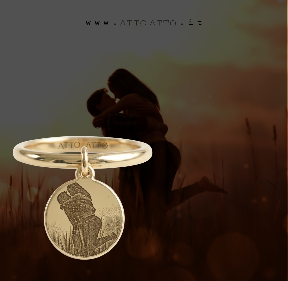 Relief Drop Ring Gold