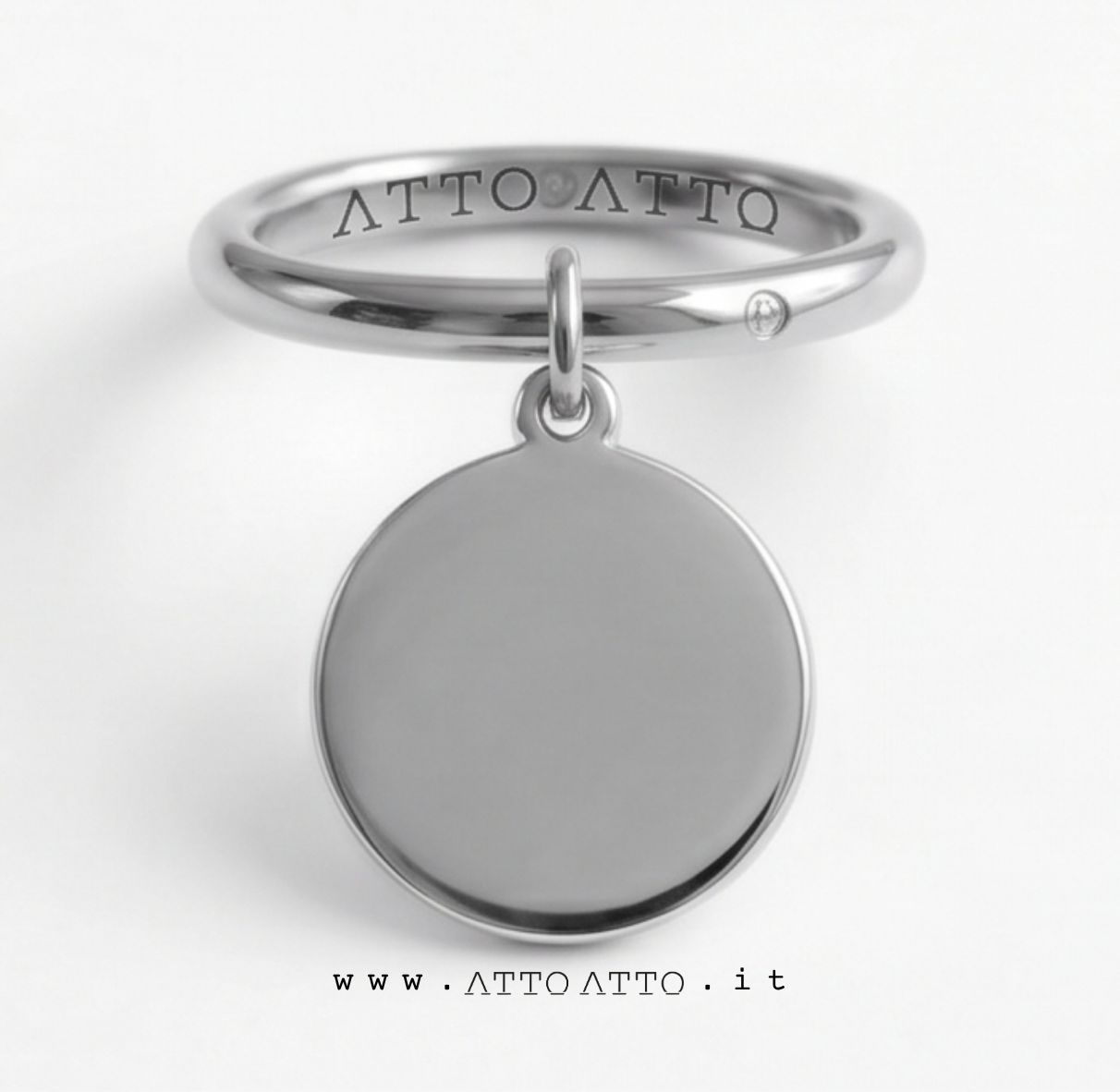 Relief Drop Ring Silver