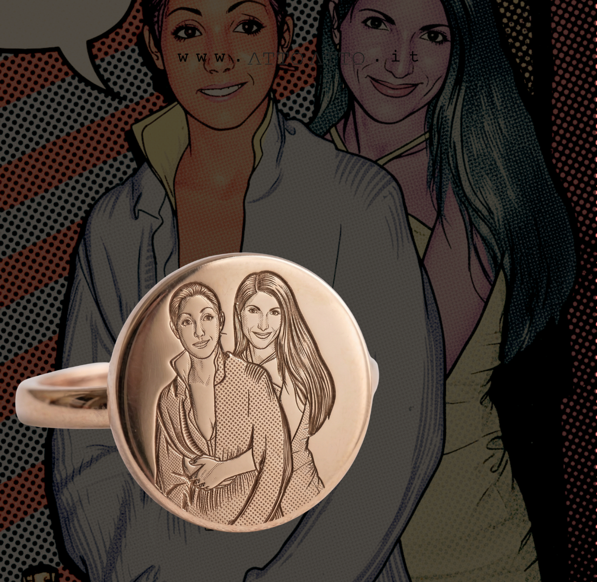 Relief Coin Ring Gold