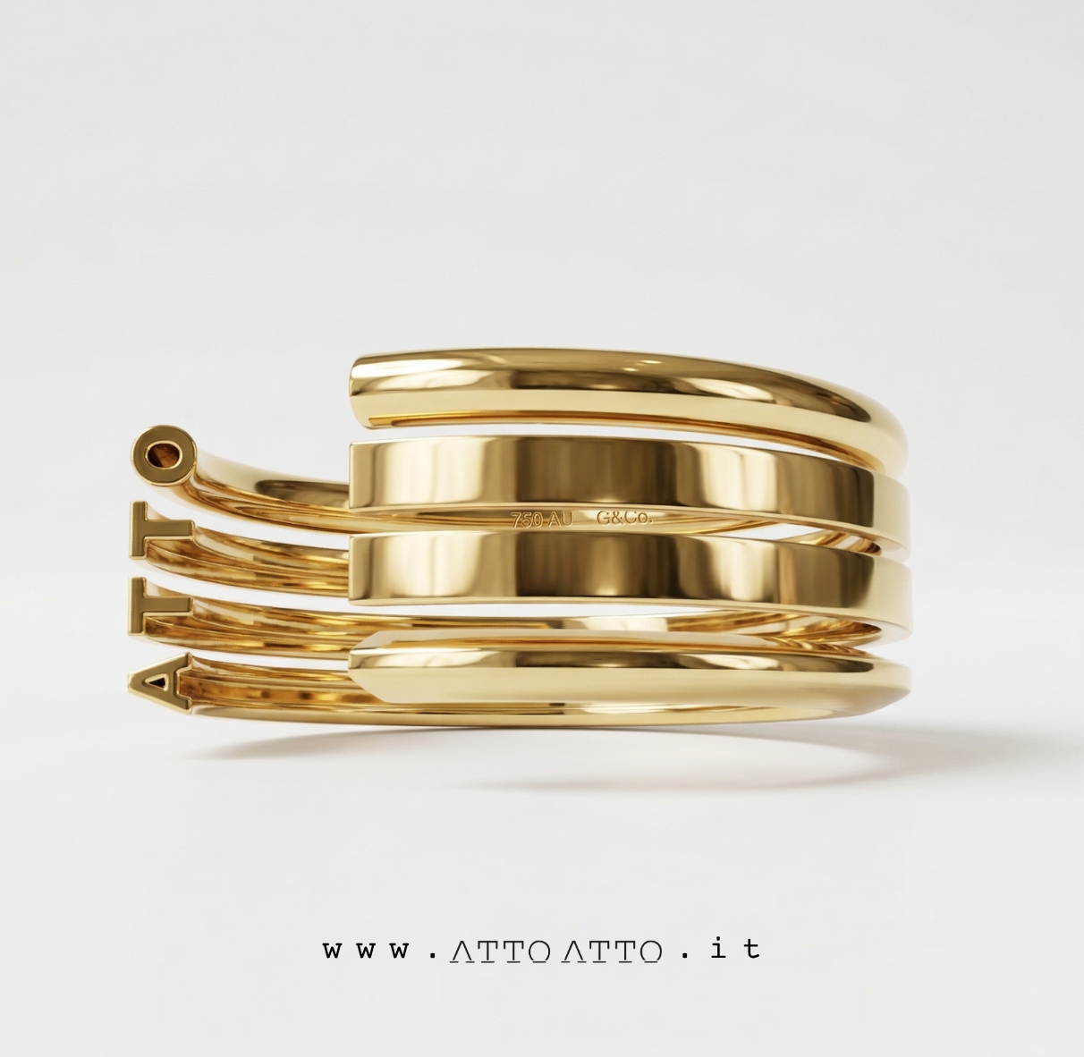 N.92 Anello personalizzato con lettere -Oro-
