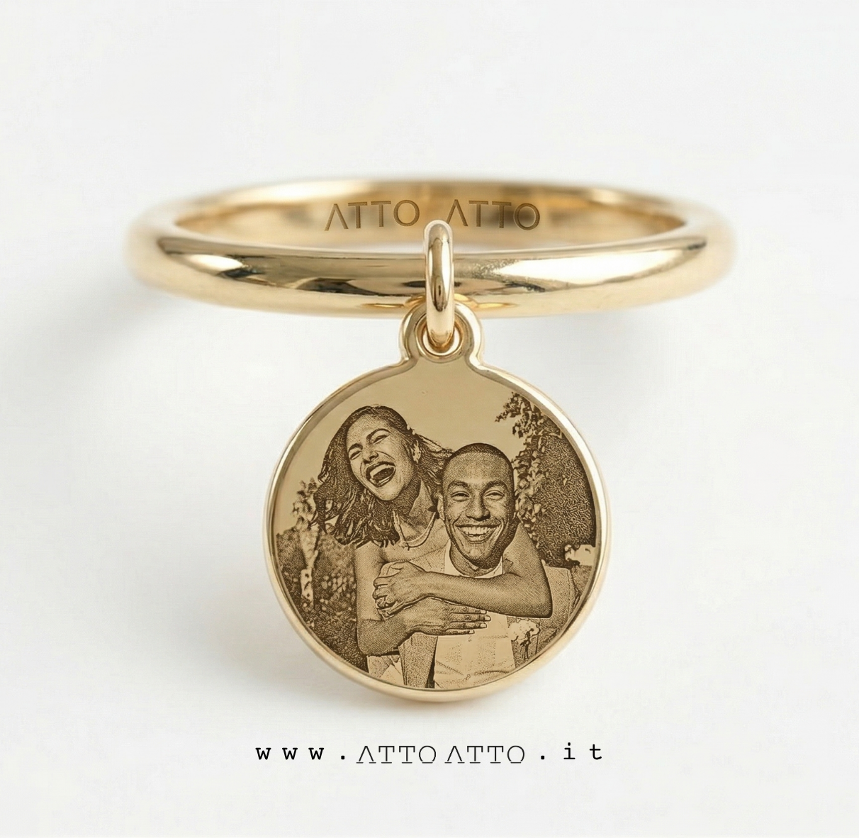 Relief Drop Ring Gold