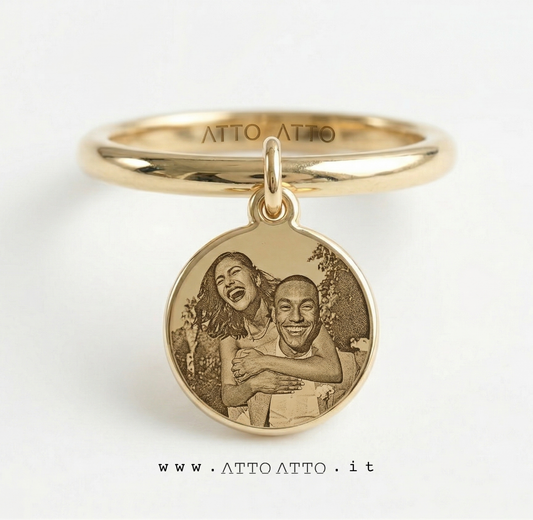 Relief Drop Ring Gold