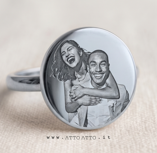 Relief Coin Ring Silver