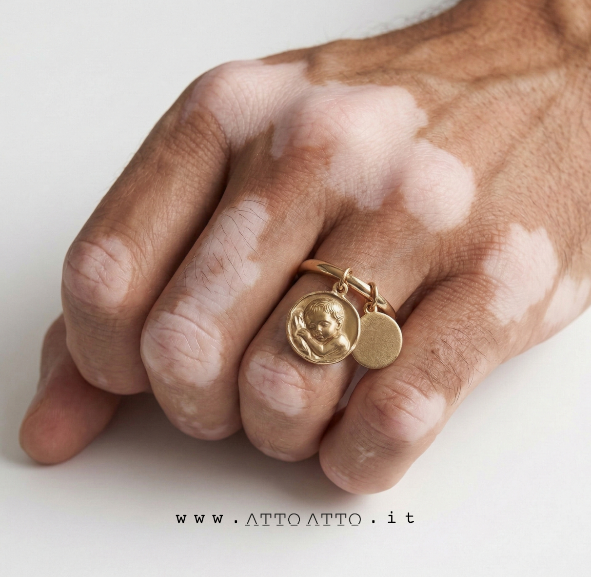 Relief Coin Drop Ring