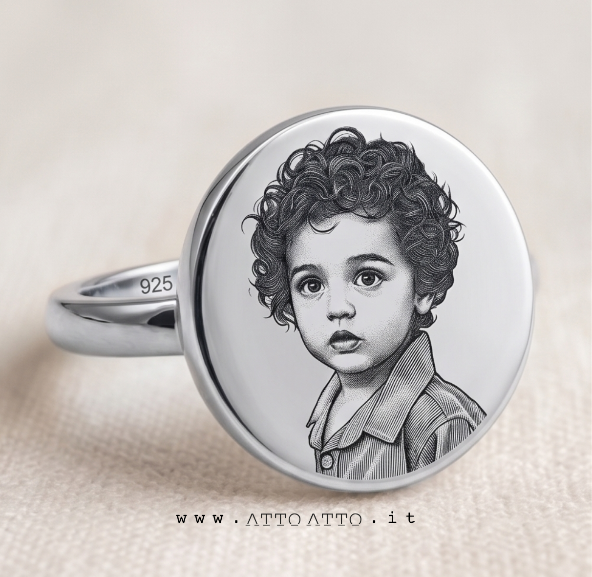 Relief Coin Ring Silver