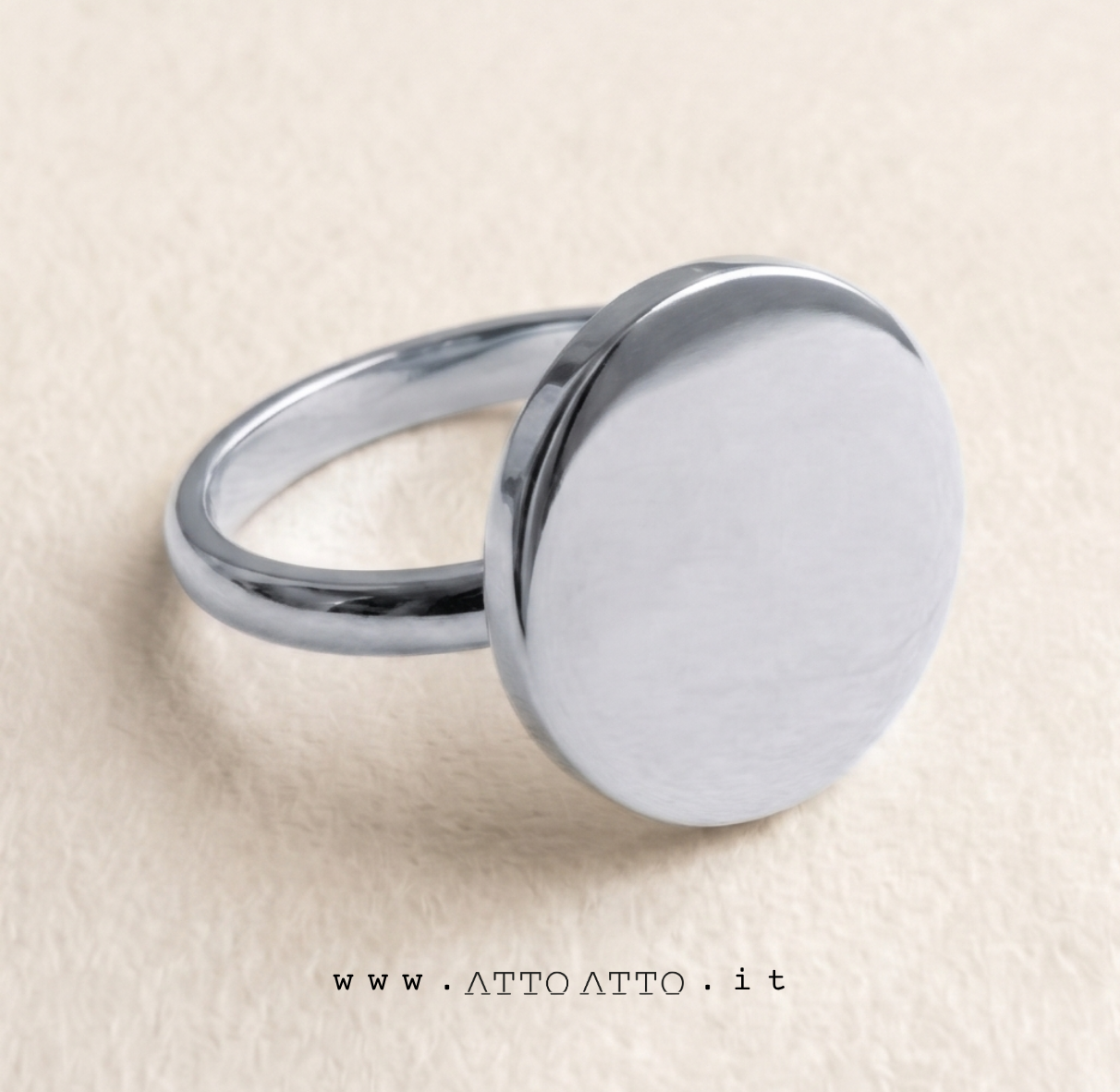 Relief Coin Ring Silver
