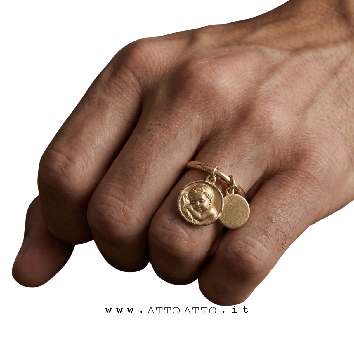 Relief Coin Drop Ring
