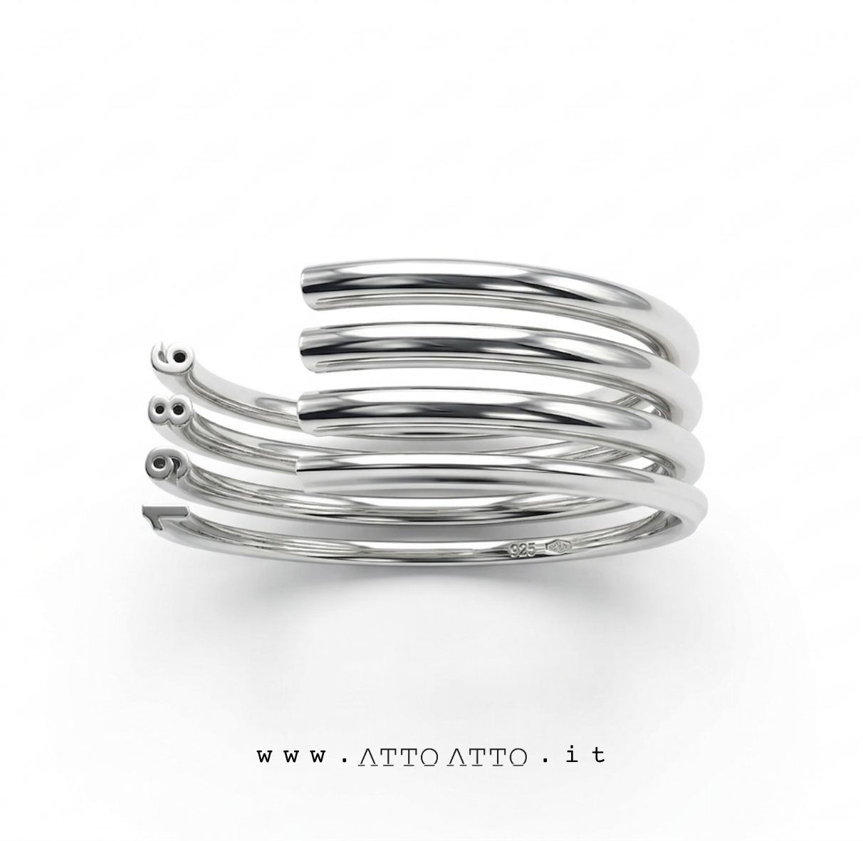 N.92 Anello personalizzato con iniziali -Argento-