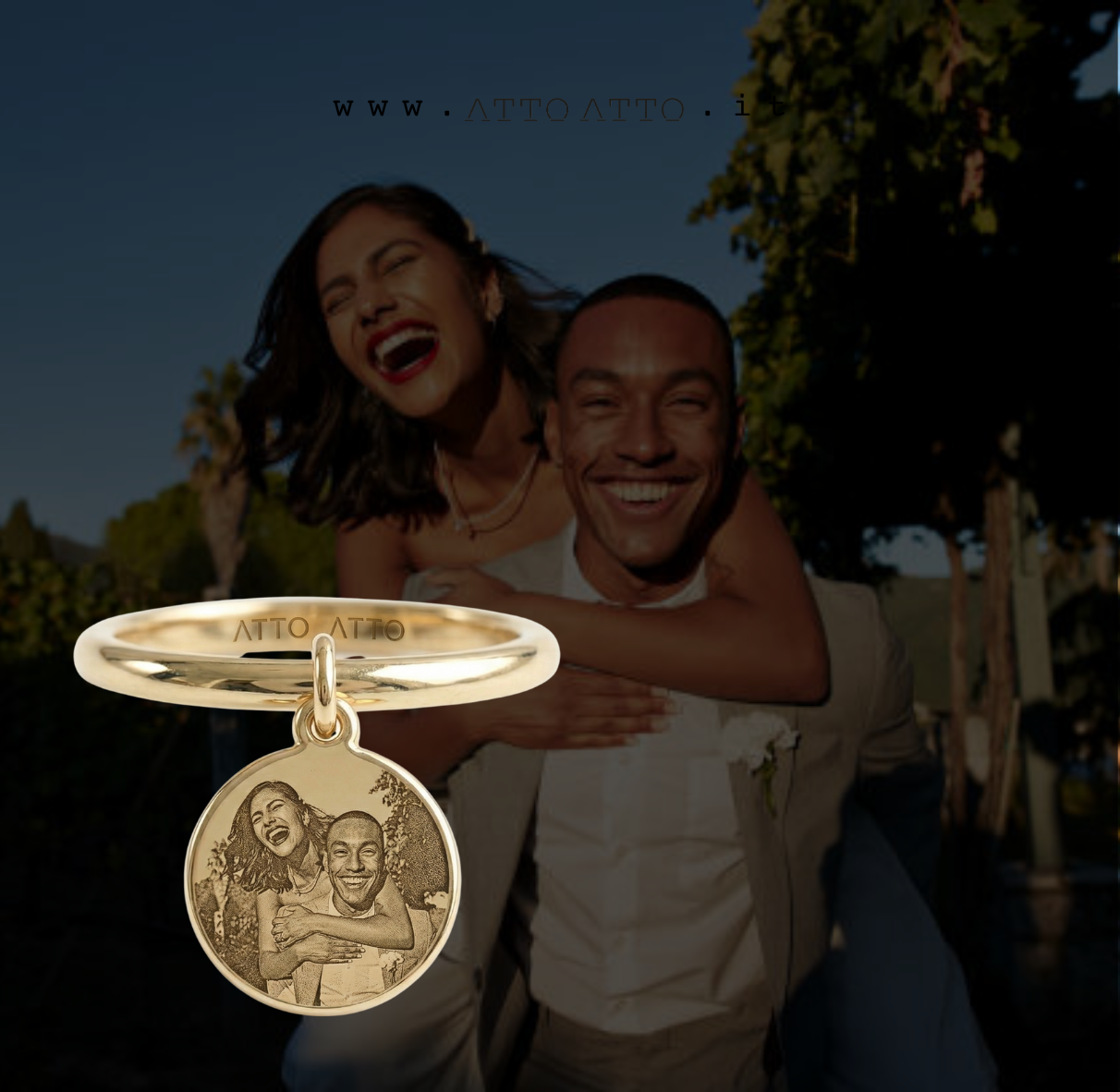 Relief Drop Ring Gold