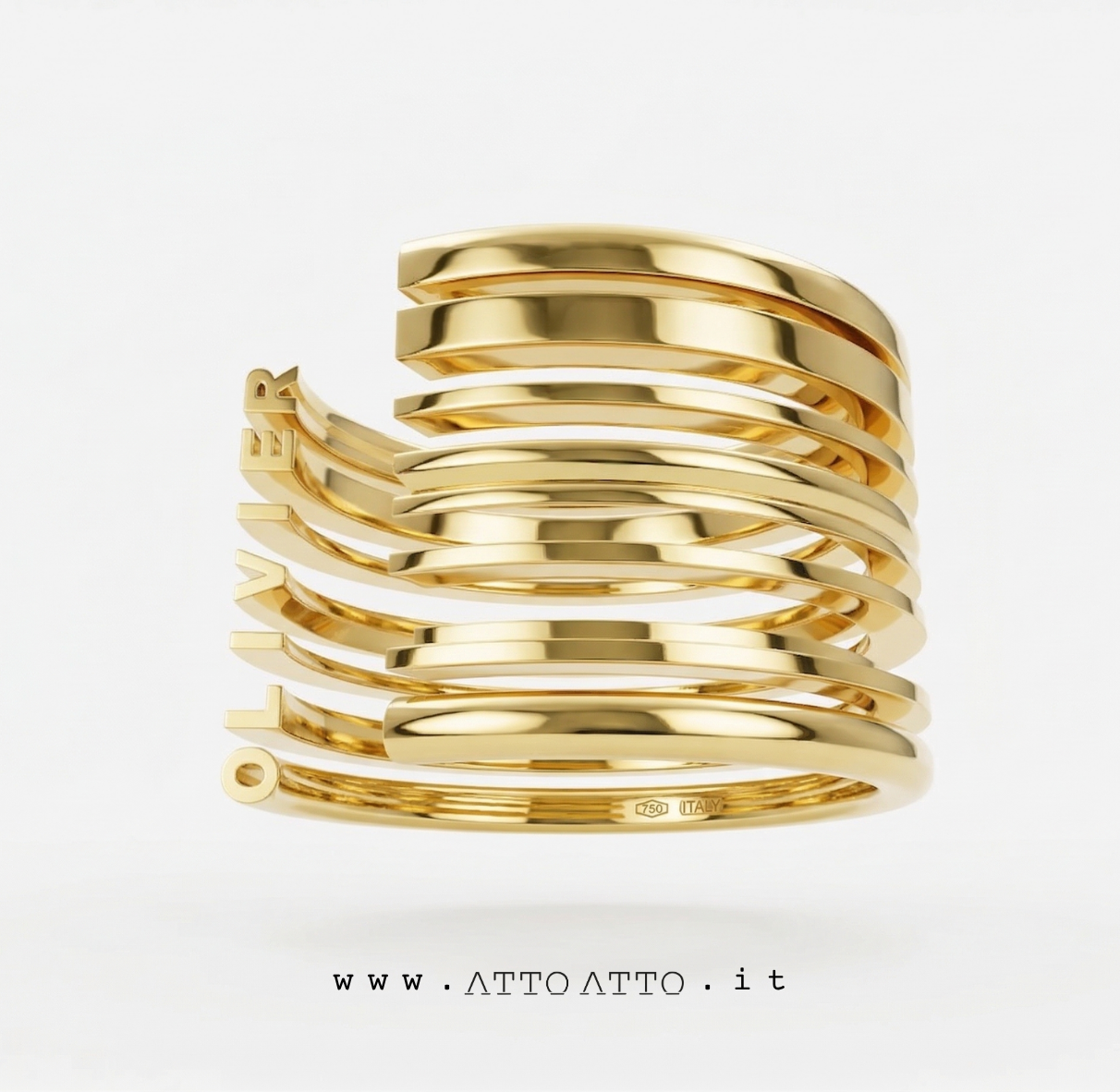 N.92 Anello personalizzato con lettere -Oro-