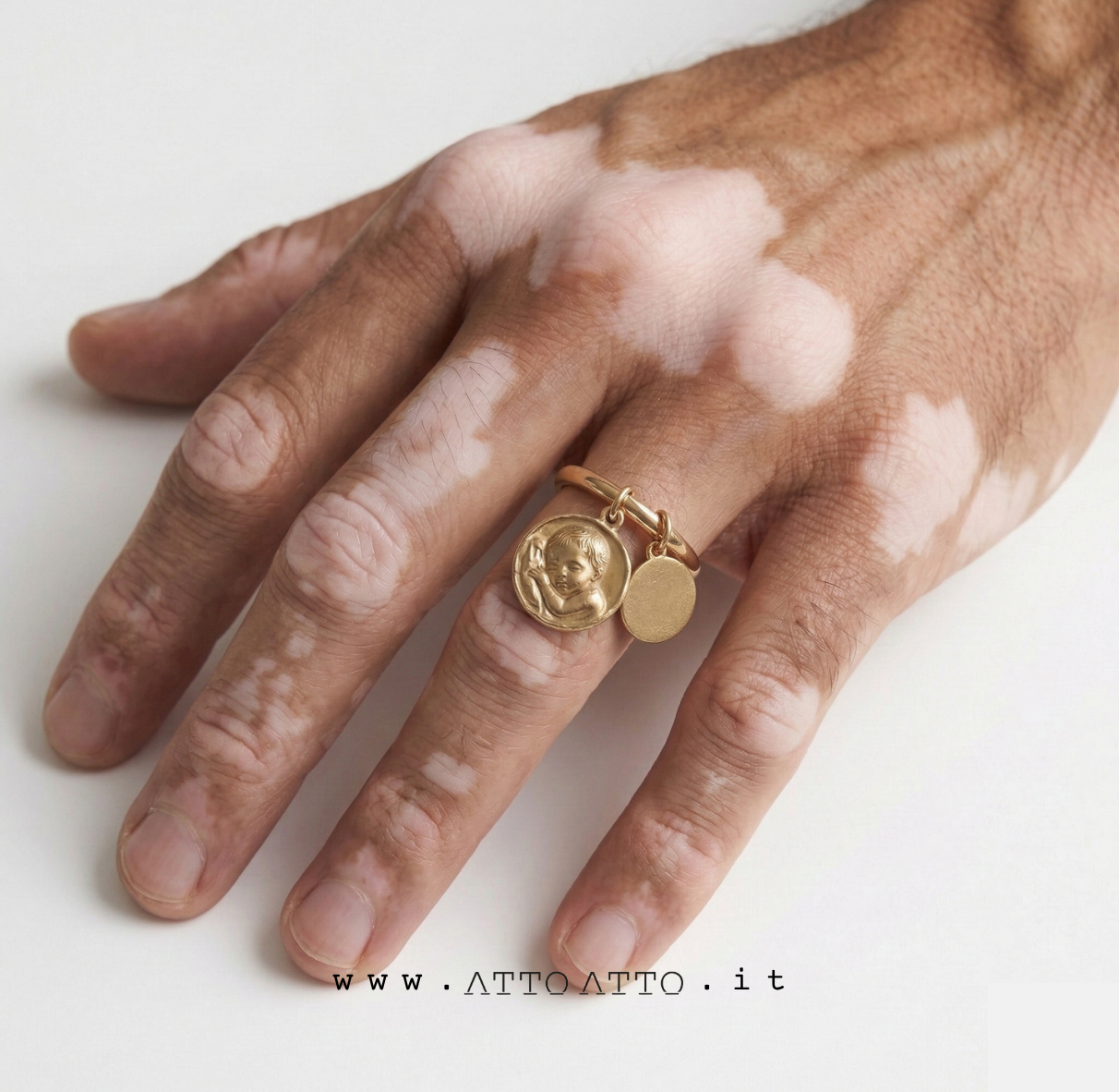 Relief Coin Drop Ring