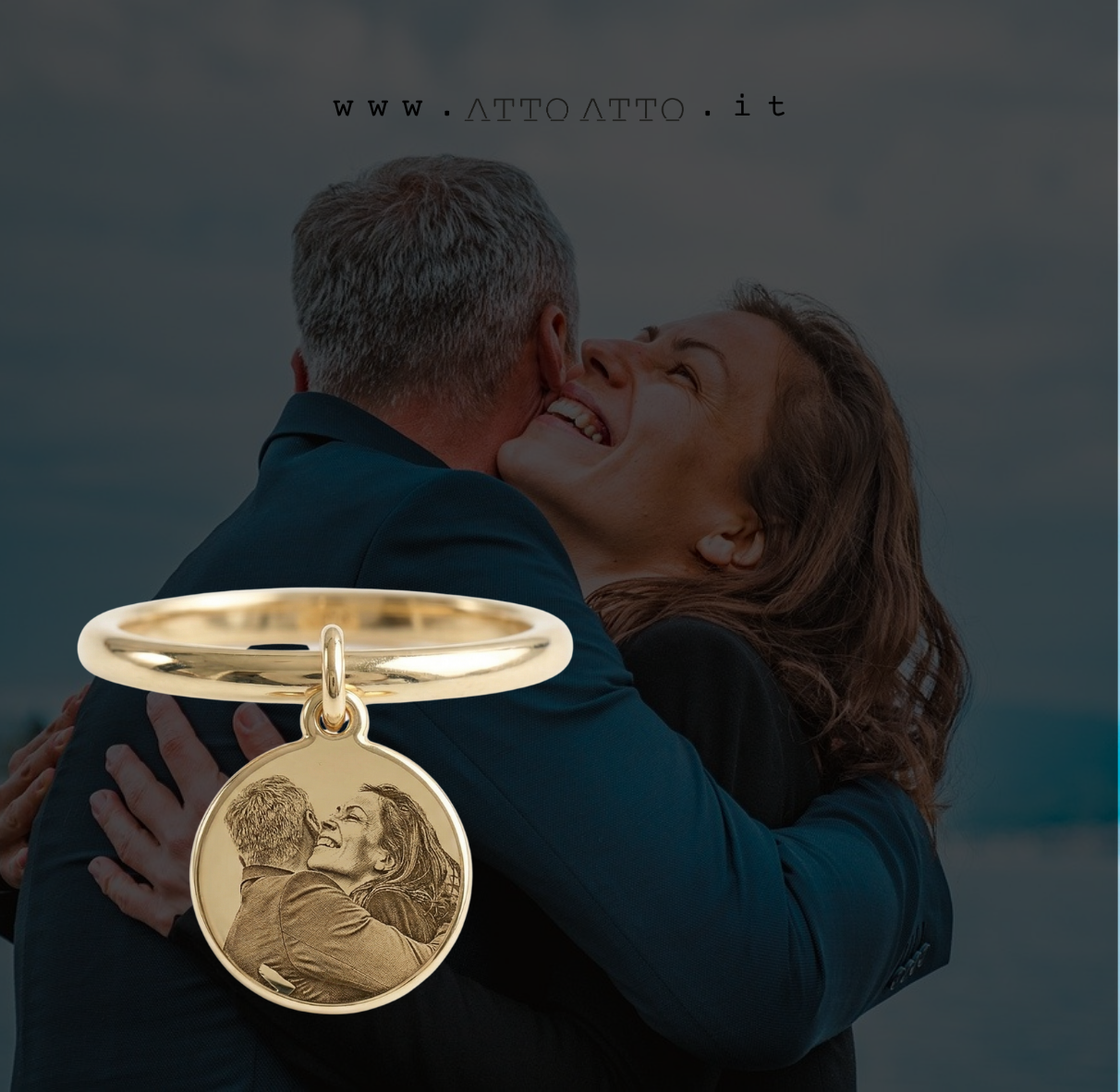 Relief Drop Ring Gold