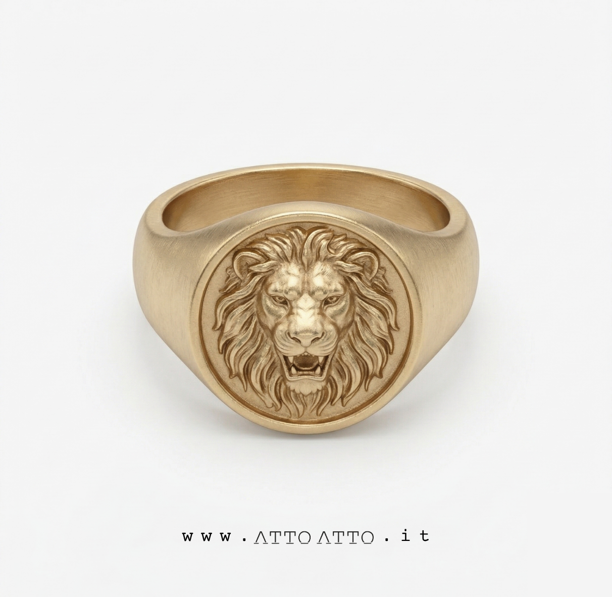 Relief Coin Drop Ring Gold