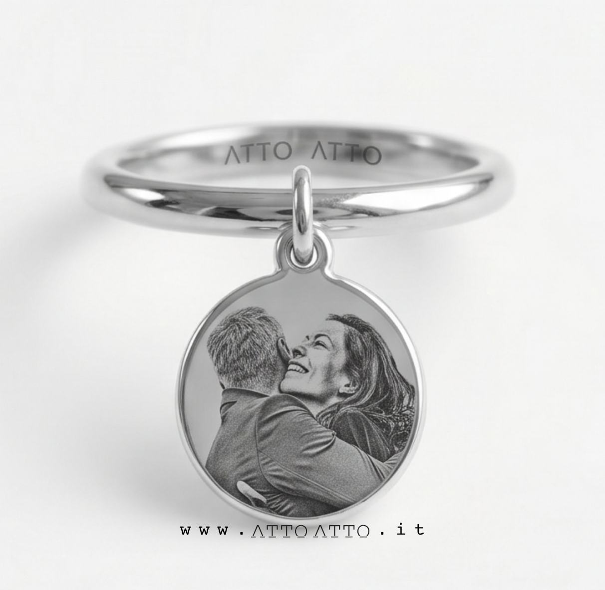 Relief Drop Ring Silver