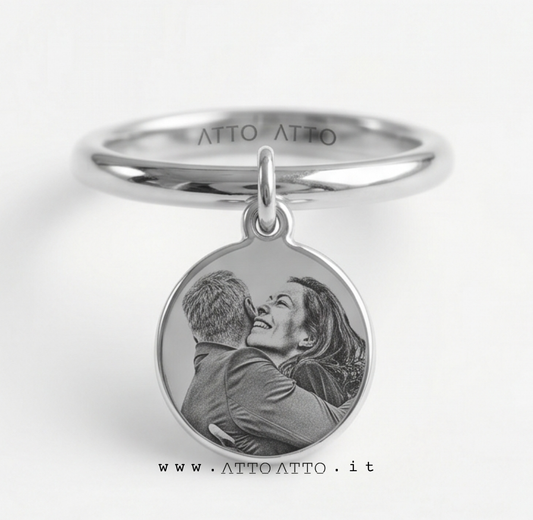 Relief Drop Ring Silver