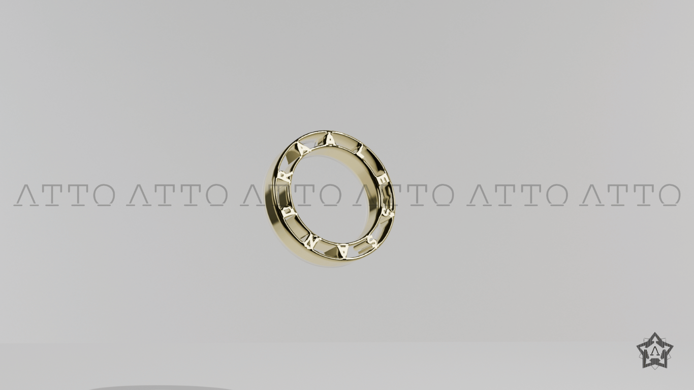 N.86 Double Band Ring with Letters | Gold or Silver 